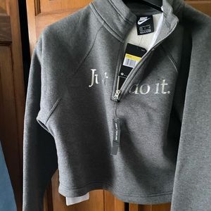 Nike quarter zip crop sweatshirt